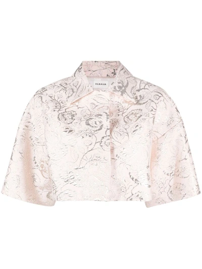 P.a.r.o.s.h Jacquard Cropped Jacket In Pink