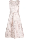 P.a.r.o.s.h Brocade-effect Patterned-jacquard Dress In Orange