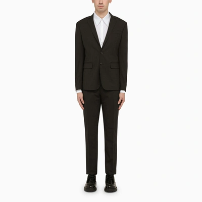 DSQUARED2 DARK GREY SINGLE-BREASTED WOOL SUIT