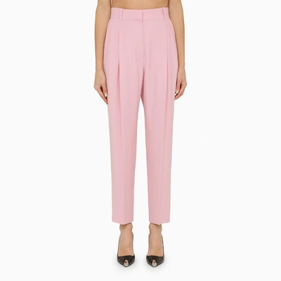 ALEXANDER MCQUEEN ALEXANDER MCQUEEN PINK REGULAR TROUSERS WITH PLEATS