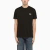 APC A.P.C. BLACK T-SHIRT WITH CONTRASTING LOGO LETTERING