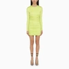 DSQUARED2 SHORT LIME DRESS WITH DRAPING