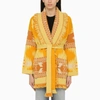 ALANUI ALANUI YELLOW/ORANGE CASHMERE CARDIGAN WITH BELT