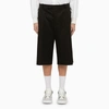 ALEXANDER MCQUEEN ALEXANDER MCQUEEN | BLACK BAGGY COTTON BERMUDA SHORTS