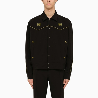 Needles Embroidered Woven Jacket In Black