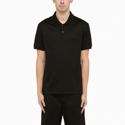 ALEXANDER MCQUEEN BLACK COTTON POLO