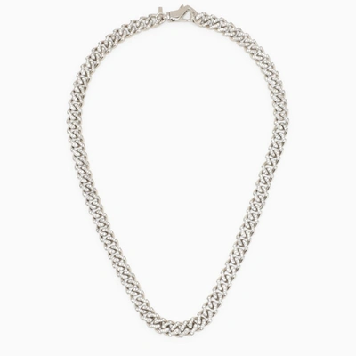 Emanuele Bicocchi 925 Silver Chain Necklace With Crystals In Metal