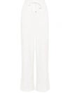 Gucci Interlocking G Cotton Jersey Wide-leg Pants In White
