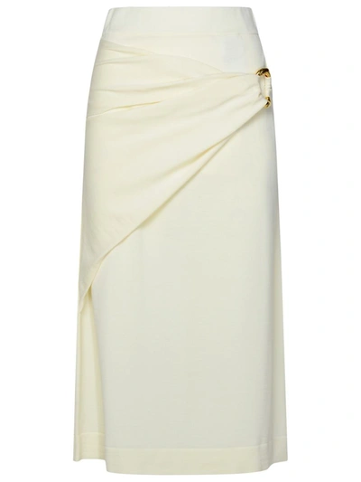 Jil Sander Long Skirt. In Blanco