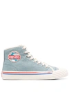 Kenzo School Logo High-top Sneakers In Gray