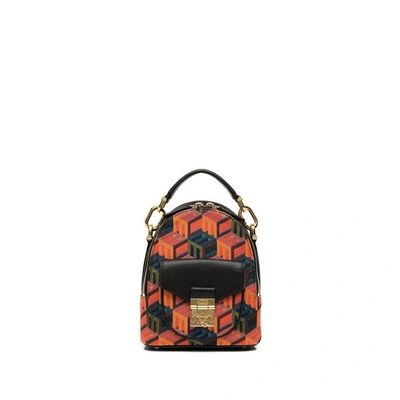 Mcm Micro Tracy Backpack In Orange