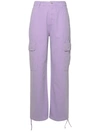 MOSCHINO JEANS MOSCHINO JEANS LILAC COTTON CARGO PANTS