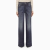 Bottega Veneta Blue Wide Denim Jeans In Blue