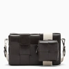 Bottega Veneta Dark Brown Cassette Shoulder Bag In Brown
