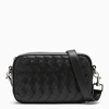 Bottega Veneta Intrecciato Mini Leather Crossbody Bag In Black