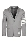 Thom Browne Cotton Gabardine Blazer In Grey