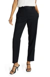 Reiss Navy Wool Blend Tapered Suit Trousers In Navy