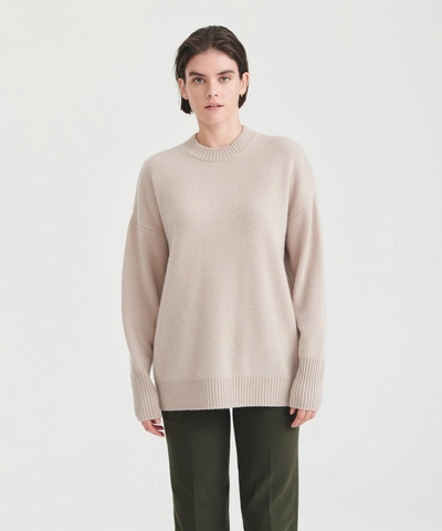 Naadam Luxe Cashmere Oversized Crewneck Sweater In Shell