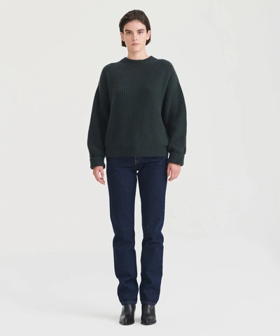 Naadam Super Luxe Cashmere Fisherman Sweater In Pine