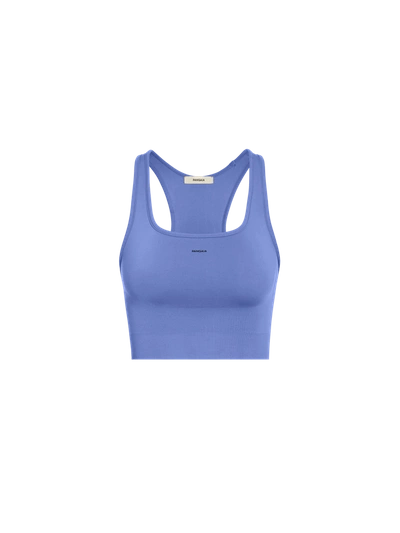 PANGAIA WOMEN'S PLANT-STRETCH COMPRESSIVE SPORTS BRA — IRIS PURPLE XXS