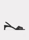 Totême The Gathered Scoop-heel 50mm Sandals In Black
