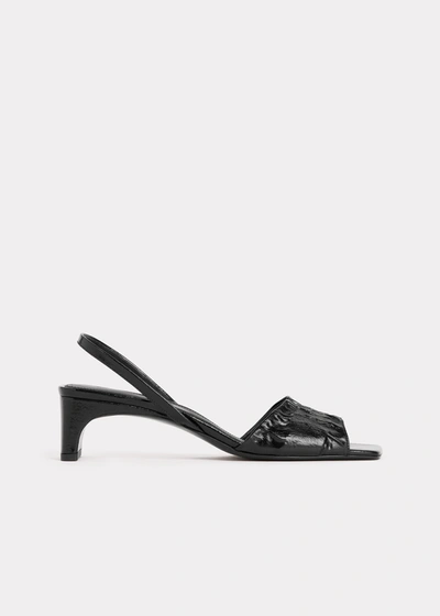 Totême The Gathered Scoop-heel Sandal Black