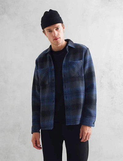 Wax London Whiting Overshirt In Blue
