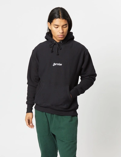 Service Works 12oz Service Embroidered Hoodie In Black