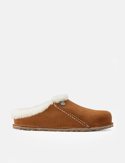 Birkenstock Zermatt Premium Shearling Suede Womens Clogs In Brown