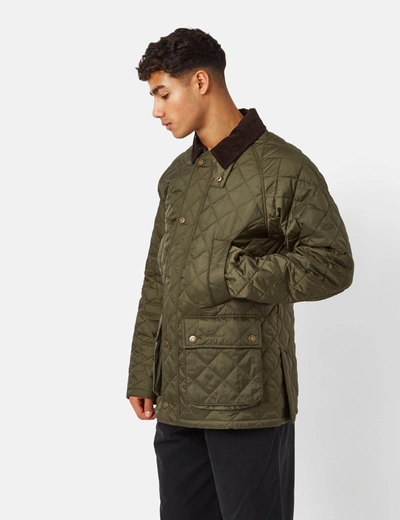 Barbour Mens Ashby Polarquilt Jacket In Green Fabric