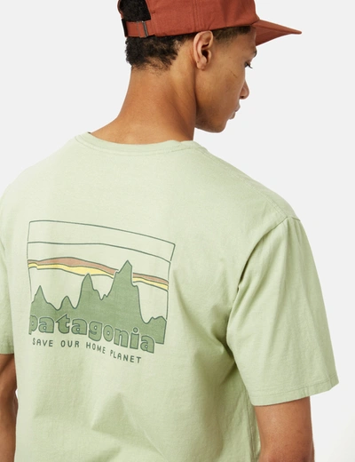 Patagonia '73 Skyline Organic T-shirt In Green