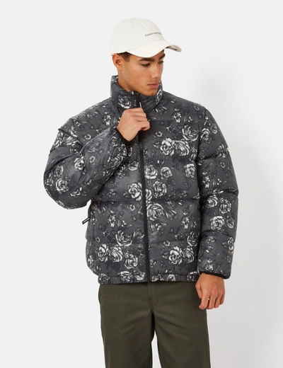 Thisisneverthat Gray Flower Down Jacket In Black