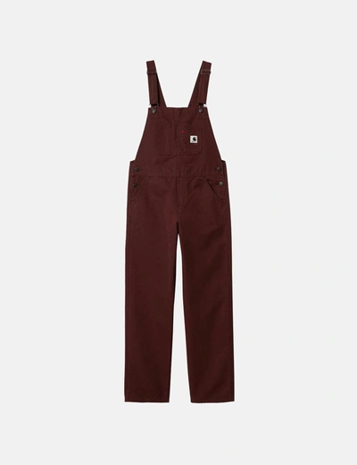 Carhartt Bib Corduroy Straight Dungarees In Brown