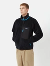 Patagonia Logo-patch Zip-up Fleece Jacket In Blue