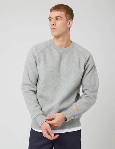 Carhartt Gray Chase Sweatshirt In Grey