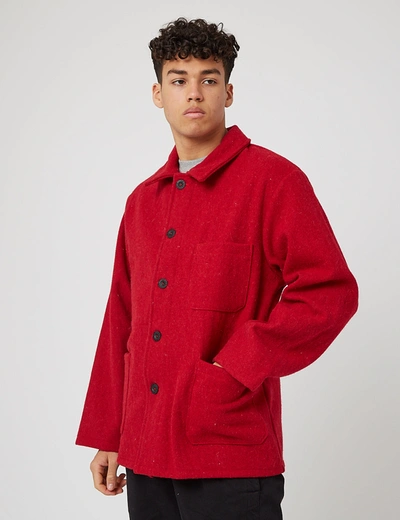 Le Laboureur Wool Work Jacket In Red