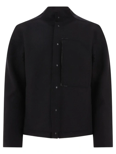 Acronym J70-bu 羊毛衬衫式夹克 In Black