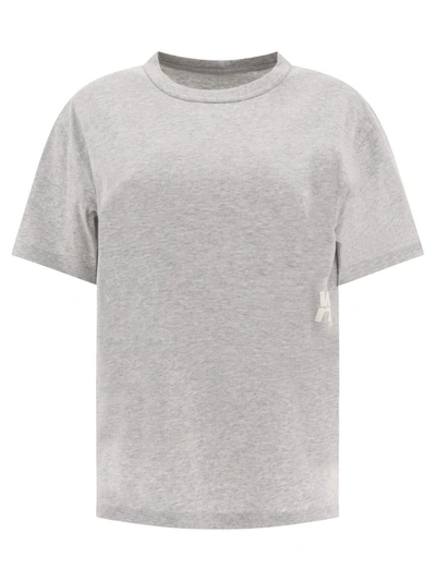 Alexander Wang Puff Logo T-shirt In Grey