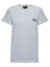 APC DENISE WHITE T-SHIRT IN JERSEY WITH LOGO PRINT A.P.C. WOMAN
