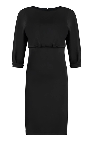 Pinko Alda Midi Viscose Dress In Black