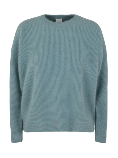 C.t.plage Oversize Ribbed Crew Neck Jumper Clothing In Blue