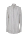 Maison Margiela Long-sleeve Pinstripe-pattern Shirt In Blue