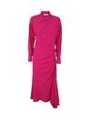 Nina 14.7 Mixed Silk Dress Clothing In Pink & Purple