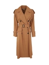 Nina 14.7 Triple Crepe Trench Coat Clothing In Brown