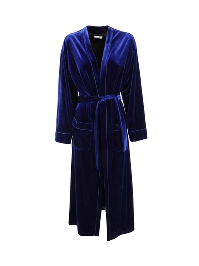 Nina 14.7 Velvet Kimono In Blue