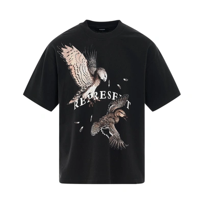 Represent Mens Off Black Birds Of Prey Relaxed-fit Cotton-jersey T-shirt In Nero