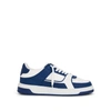 Represent Mens Blue Apex Logo-embossed Grained-leather Low-top Trainers