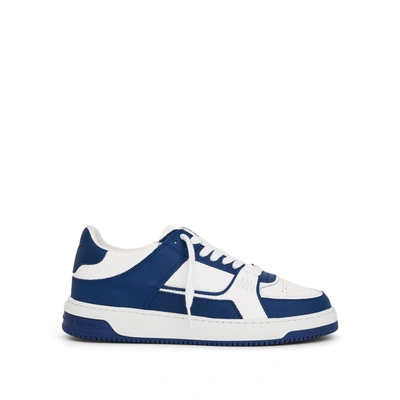 Represent Mens Blue Apex Logo-embossed Grained-leather Low-top Trainers