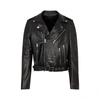 Amiri Zipped Biker Jacket In Black Ovine Leather In Black
