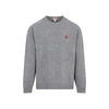 Kenzo Sweater With Boke Flower Patch In Grey